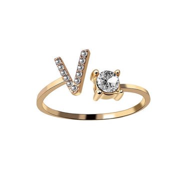Design Adjustable Initial Letter Elegant Ring supplier gallery image 21
