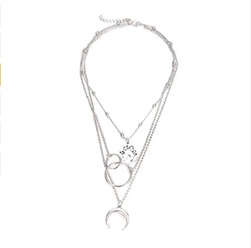 Fashionable Multilayer Boho Moon Map Necklace supplier gallery image 5