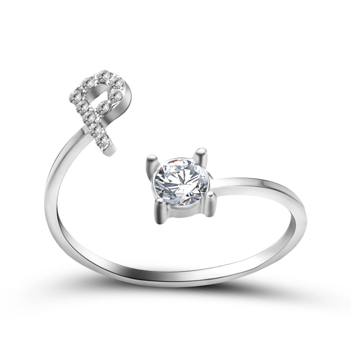 Design Adjustable Initial Letter Elegant Ring supplier gallery image 41