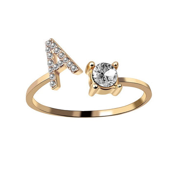 Design Adjustable Initial Letter Elegant Ring supplier gallery image 4