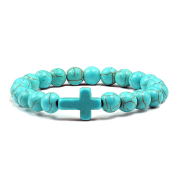 Blue Turquoise Cross Bracelet supplier gallery image 7