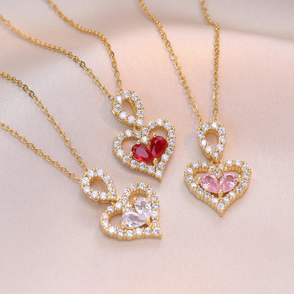 Exquisite Heart Party Necklace supplier gallery image 3