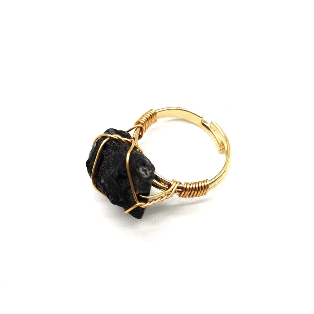 Personality Hand Wrapped Rough Stone Ring supplier gallery image 8