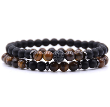 6 mm Natural Stone Bead Bracelet, view 11
