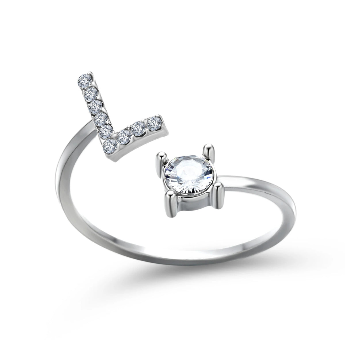 Design Adjustable Initial Letter Elegant Ring supplier gallery image 37