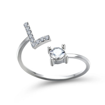 Design Adjustable Initial Letter Elegant Ring supplier gallery image 37