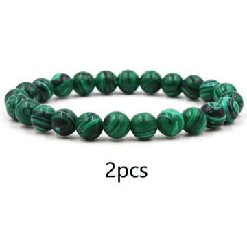 Classic Black Matte Green Malachite Bracelet supplier gallery image 12
