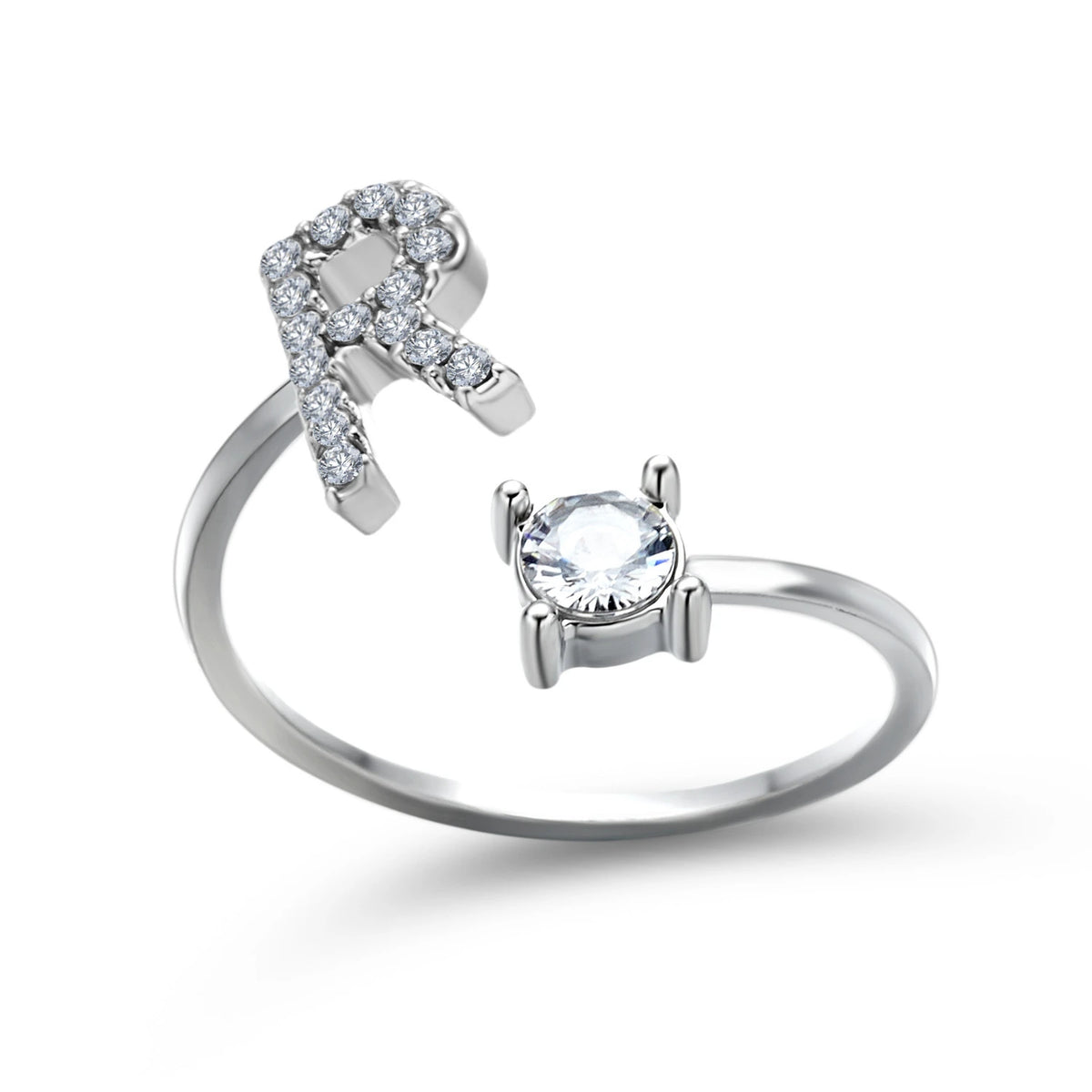 Design Adjustable Initial Letter Elegant Ring supplier gallery image 43