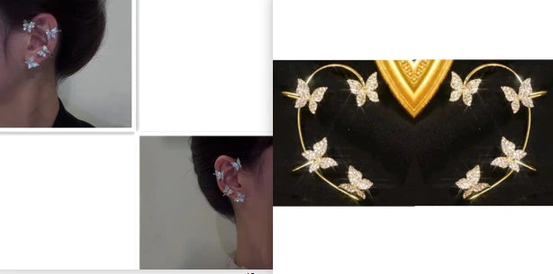 Butterfly Ear Clip Ear Hook Earrings supplier gallery image 9