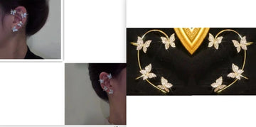 Butterfly Ear Clip Ear Hook Earrings supplier gallery image 9