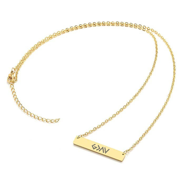 Horizontal Bar Pendant Necklace, view 4