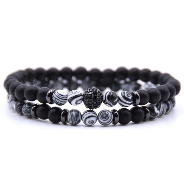 6 mm Natural Stone Bead Bracelet, view 12