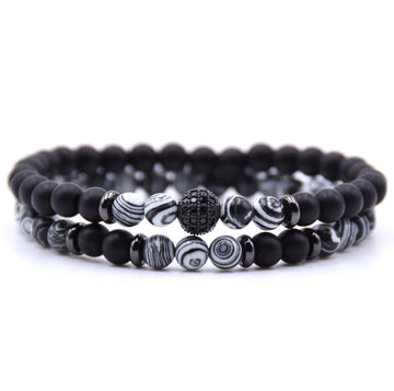 6 mm Natural Stone Bead Bracelet, view 12
