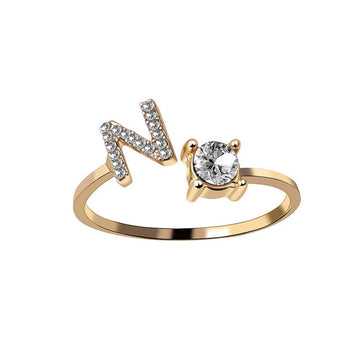 Design Adjustable Initial Letter Elegant Ring supplier gallery image 13