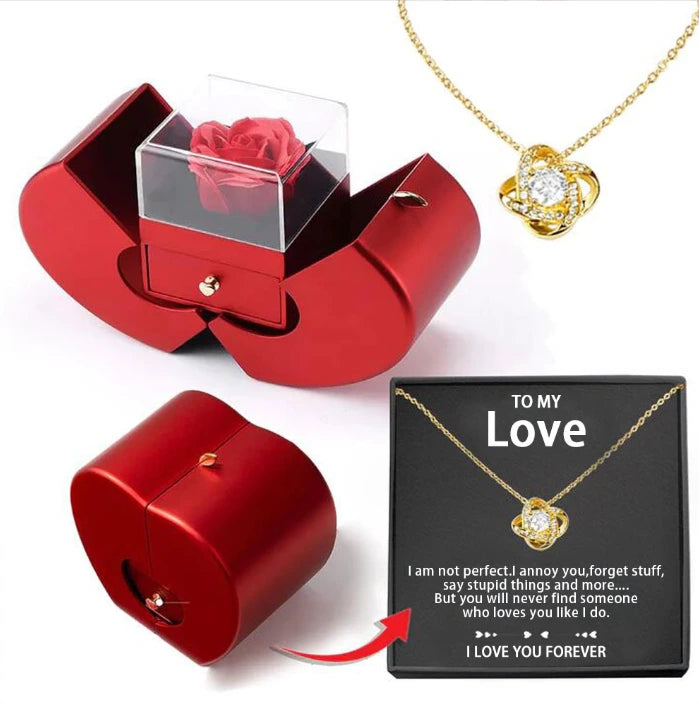 Eternal Rose Gift Box with Love Necklace, view 28