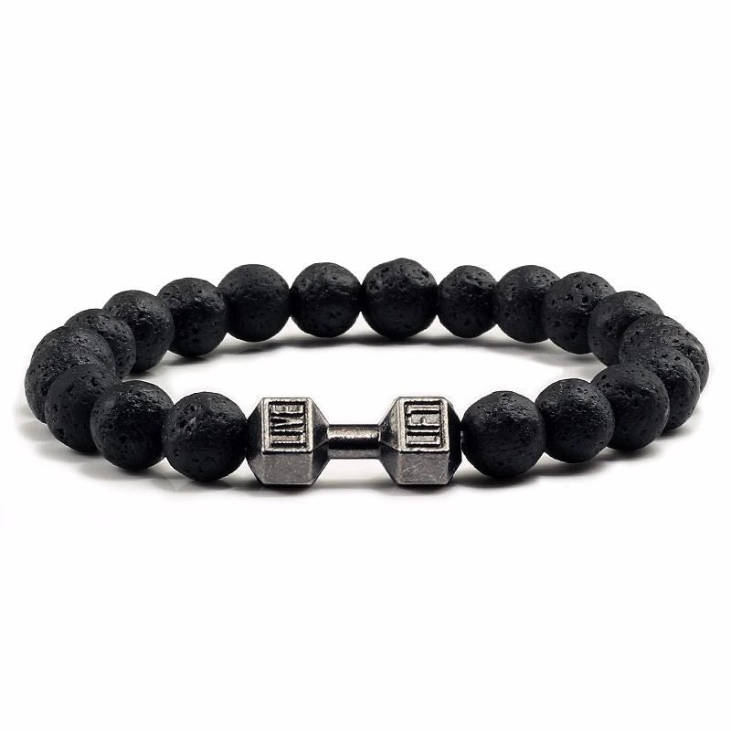 Natural Volcanic Stone Beads Black Bracelet supplier gallery image 4