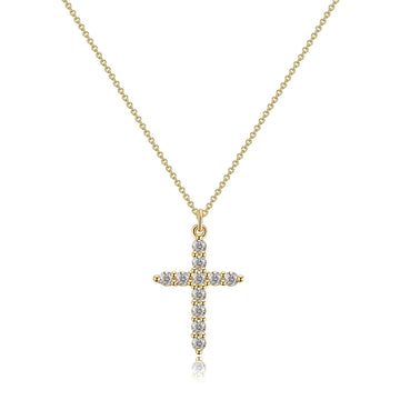 Rotating Crown Cross Pendant Necklace, view 6
