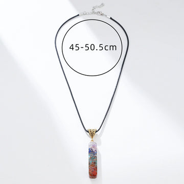 Seven Chakra Crystal Pendant Necklace, view 10