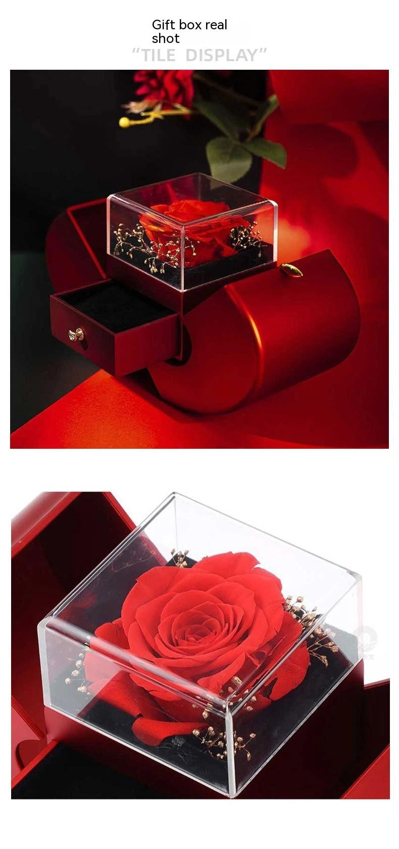 Eternal Rose Gift Box with Love Necklace, view 16