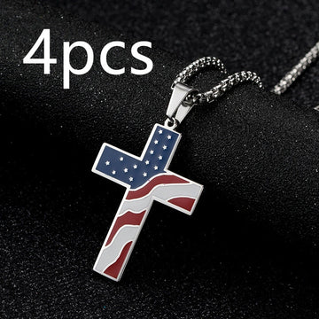 Flag Cross Pendant Necklace supplier gallery image 22