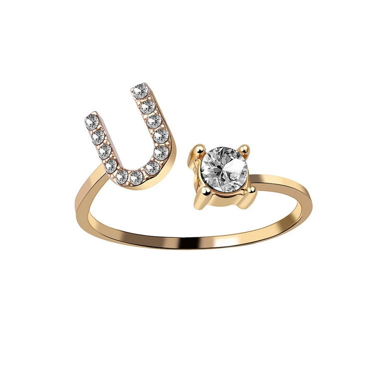 Design Adjustable Initial Letter Elegant Ring supplier gallery image 20