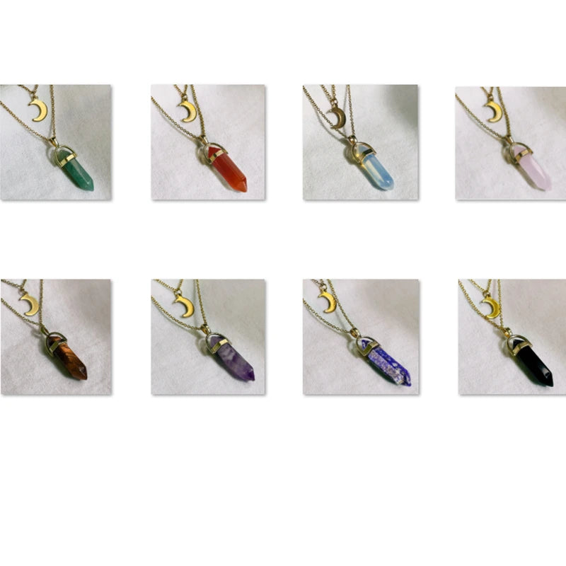 Moon Hexagonal Column Necklace supplier gallery image 18