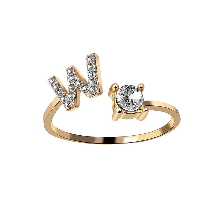 Design Adjustable Initial Letter Elegant Ring supplier gallery image 22