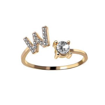 Design Adjustable Initial Letter Elegant Ring supplier gallery image 22
