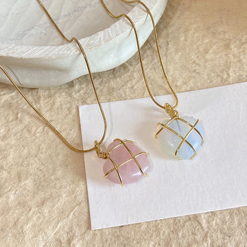 Moonstone Cartoon Princess Love Girl Necklace supplier gallery image 5