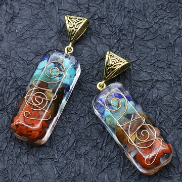 Seven Chakra Crystal Pendant Necklace, view 14