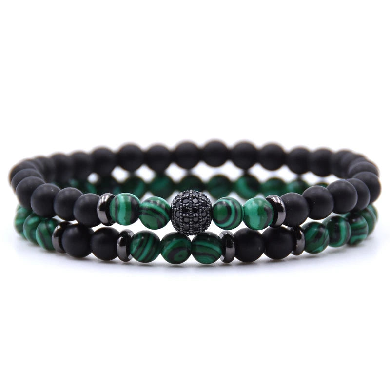 6 mm Natural Stone Bead Bracelet, view 6