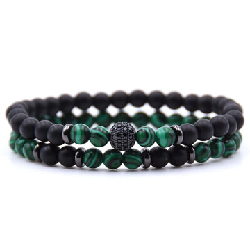 6 mm Natural Stone Bead Bracelet, view 6