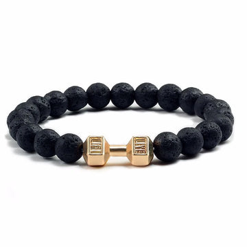 Natural Volcanic Stone Beads Black Bracelet supplier gallery image 3