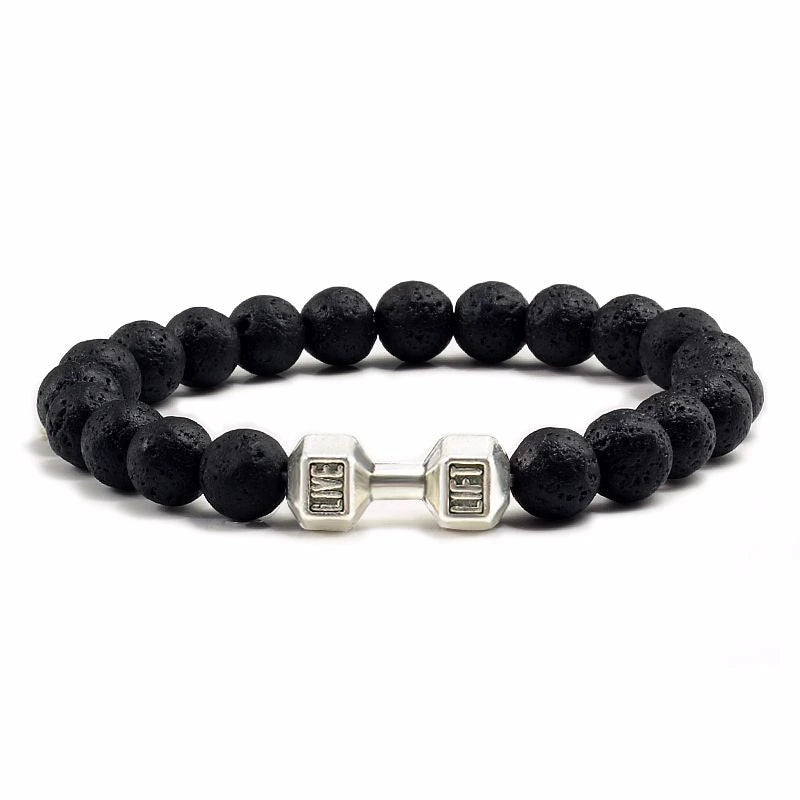 Natural Volcanic Stone Beads Black Bracelet supplier gallery image 5