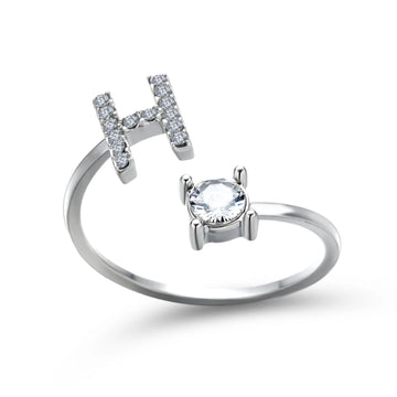 Design Adjustable Initial Letter Elegant Ring supplier gallery image 33