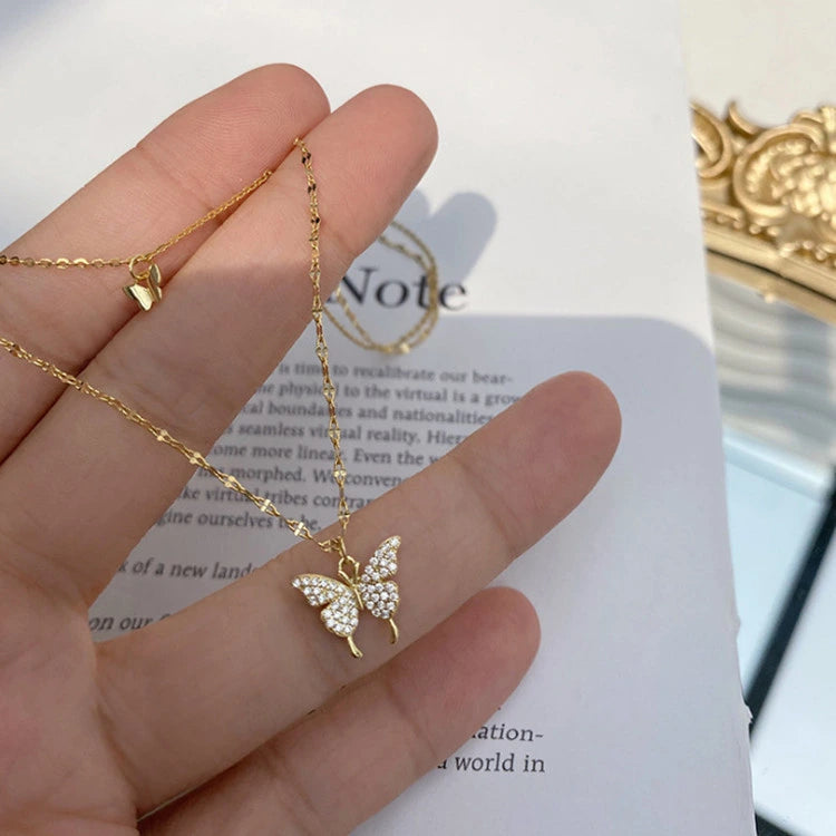 Elegant Color Shiny Butterfly Ladies Necklace supplier gallery image 8
