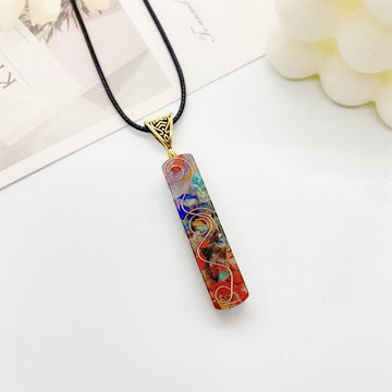Seven Chakra Crystal Pendant Necklace, view 27