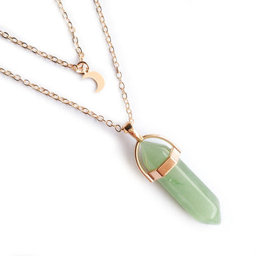 Moon Hexagonal Column Necklace supplier gallery image 5