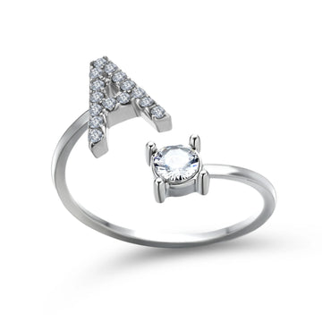 Design Adjustable Initial Letter Elegant Ring supplier gallery image 26