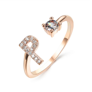 Design Adjustable Initial Letter Elegant Ring supplier gallery image 54
