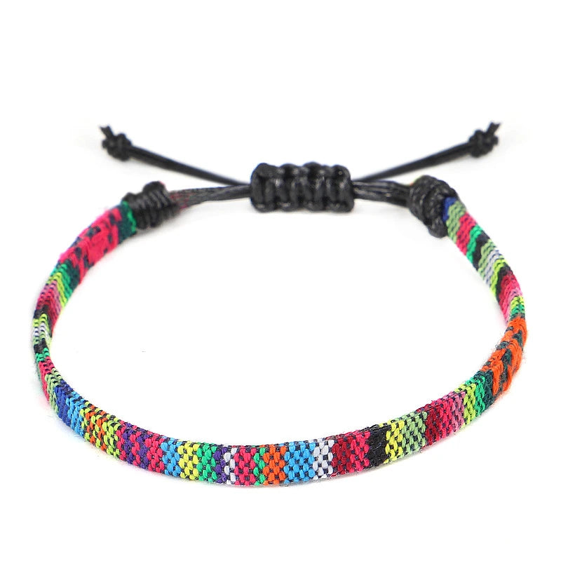 Hand Woven Rainbow Color Anklet Bracelet supplier gallery image 14