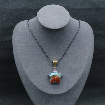 Seven Chakra Crystal Pendant Necklace, view 24