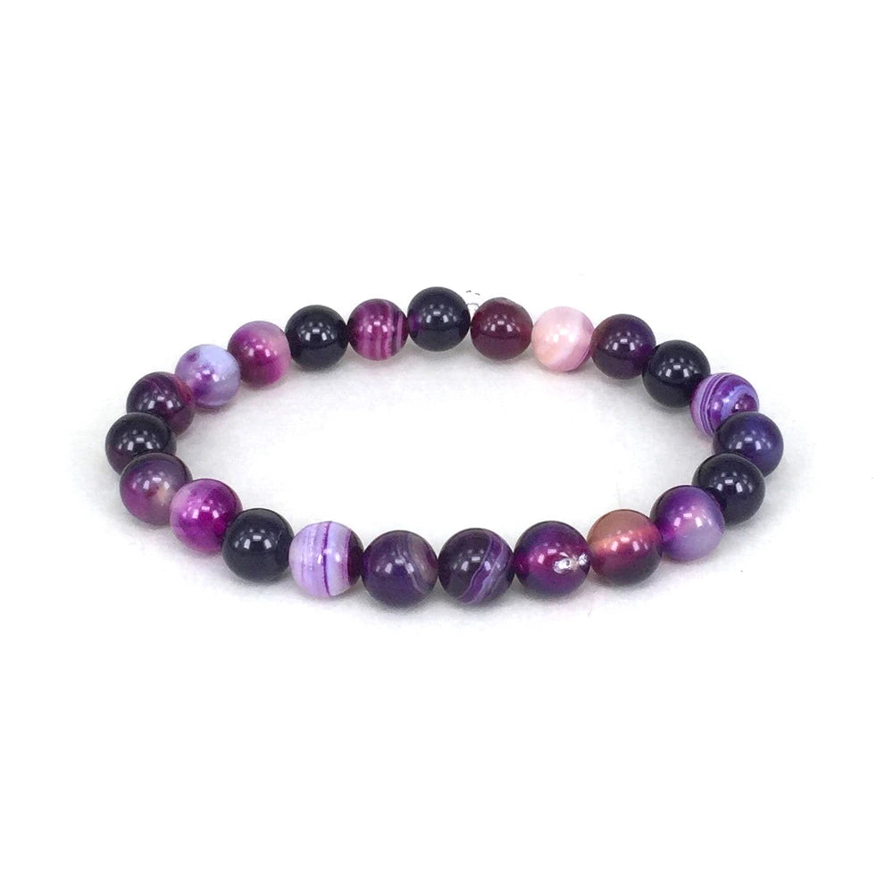 Purple Natural Stone Bead Bracelet, view 8