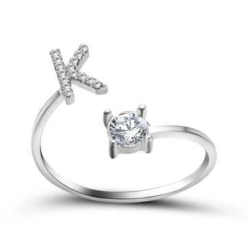 Design Adjustable Initial Letter Elegant Ring supplier gallery image 36