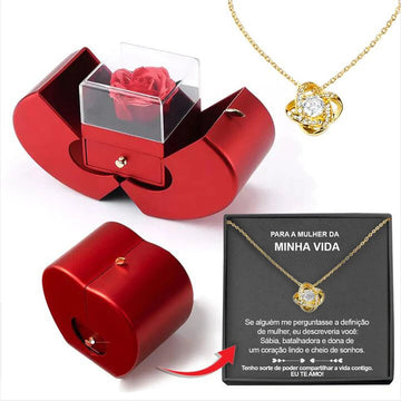 Eternal Rose Gift Box with Love Necklace, view 12