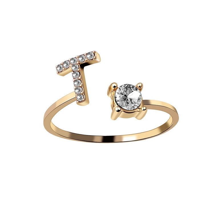 Design Adjustable Initial Letter Elegant Ring supplier gallery image 19