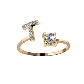 Design Adjustable Initial Letter Elegant Ring supplier gallery image 19