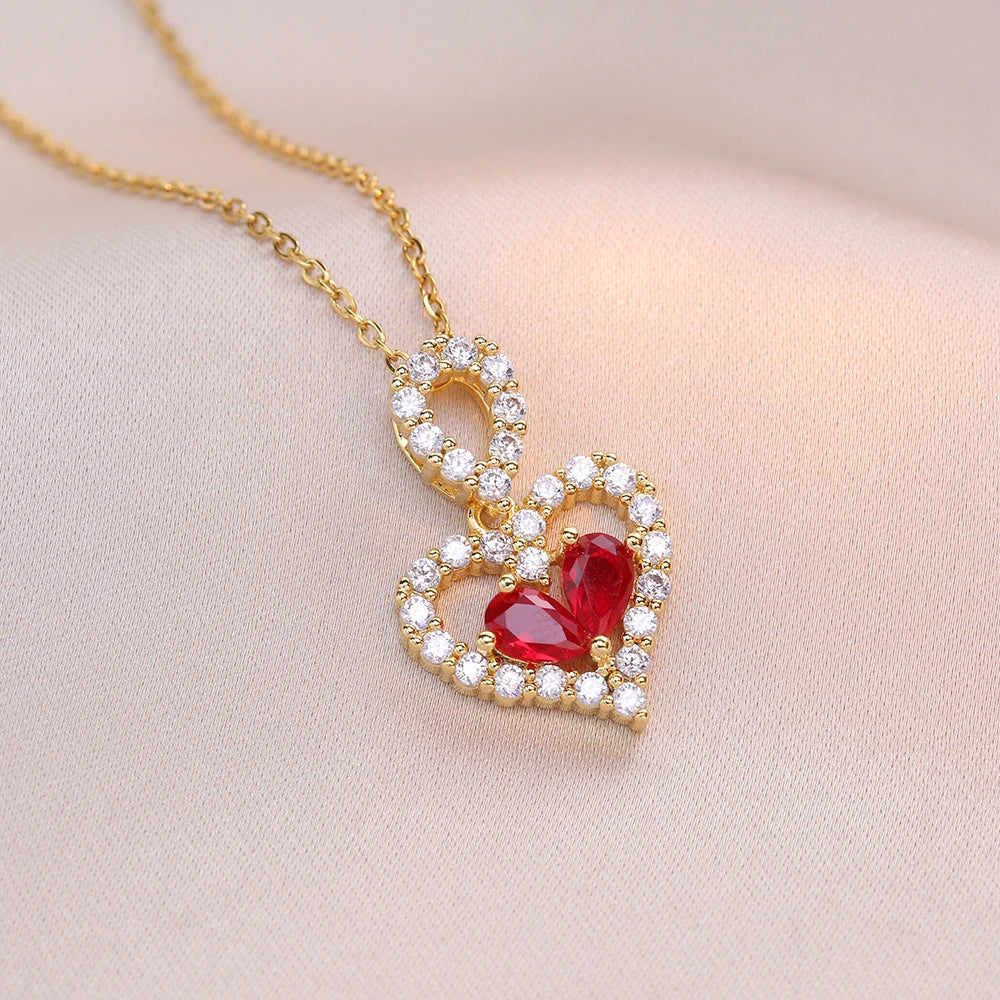 Exquisite Heart Party Necklace supplier gallery image 6
