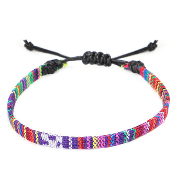 Hand Woven Rainbow Color Anklet Bracelet supplier gallery image 7