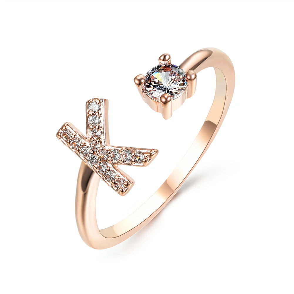 Design Adjustable Initial Letter Elegant Ring supplier gallery image 67